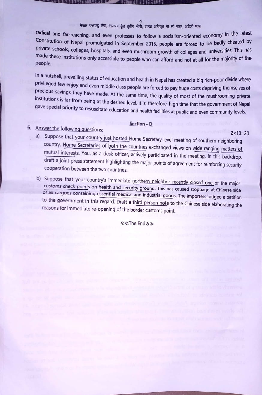 MoFA Section Officer Old Question – Year 2080 - Page 10