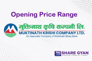 Opening price range of muktinath krishi company